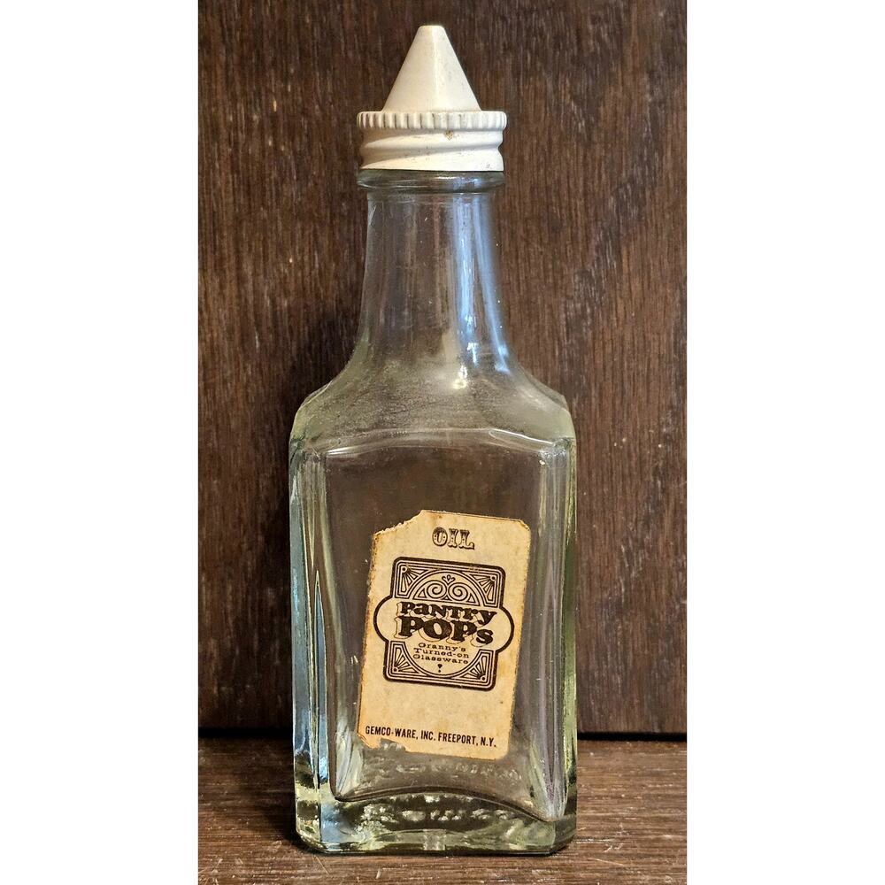 Vintage GEMCO Pantry Pops Oil Grany's Turned-on Glassware